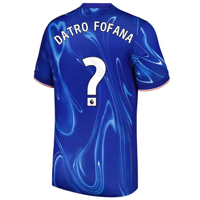 Enfant Maillot David Datro Fofana #0 Bleu Blanc Tenues Domicile 2024/25 T-Shirt Belgique