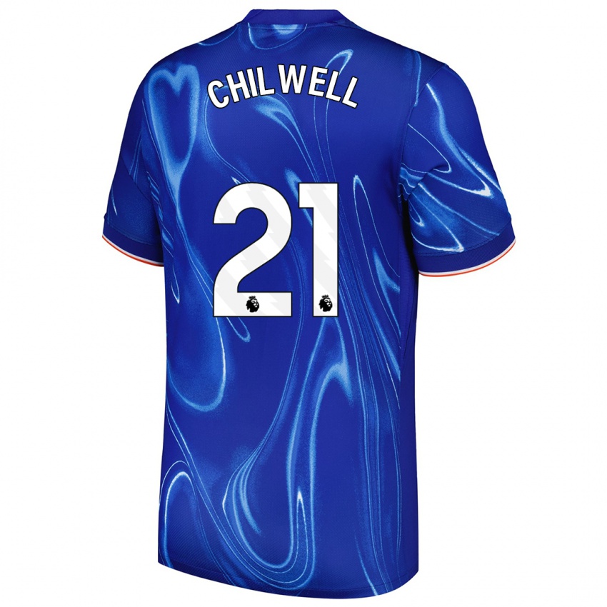 Enfant Maillot Ben Chilwell #21 Bleu Blanc Tenues Domicile 2024/25 T-Shirt Belgique