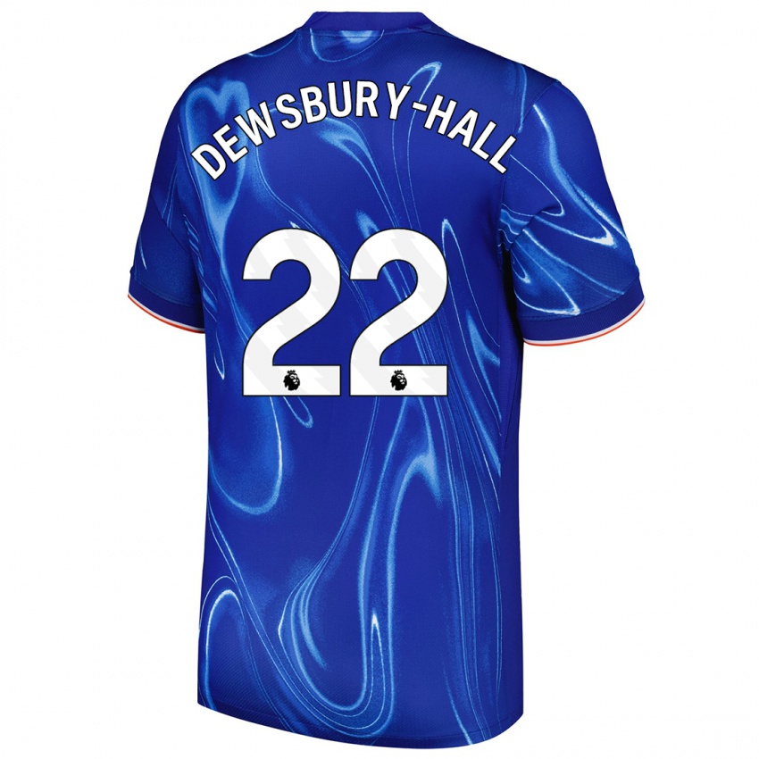 Enfant Maillot Kiernan Dewsbury-Hall #22 Bleu Blanc Tenues Domicile 2024/25 T-Shirt Belgique