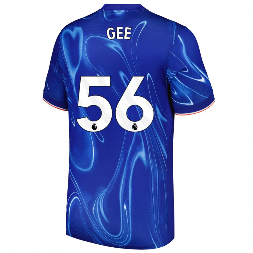 Enfant Maillot Billy Gee #56 Bleu Blanc Tenues Domicile 2024/25 T-Shirt Belgique