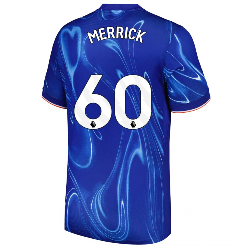 Kinderen Max Merrick #60 Blauw Wit Thuisshirt Thuistenue 2024/25 T-Shirt België