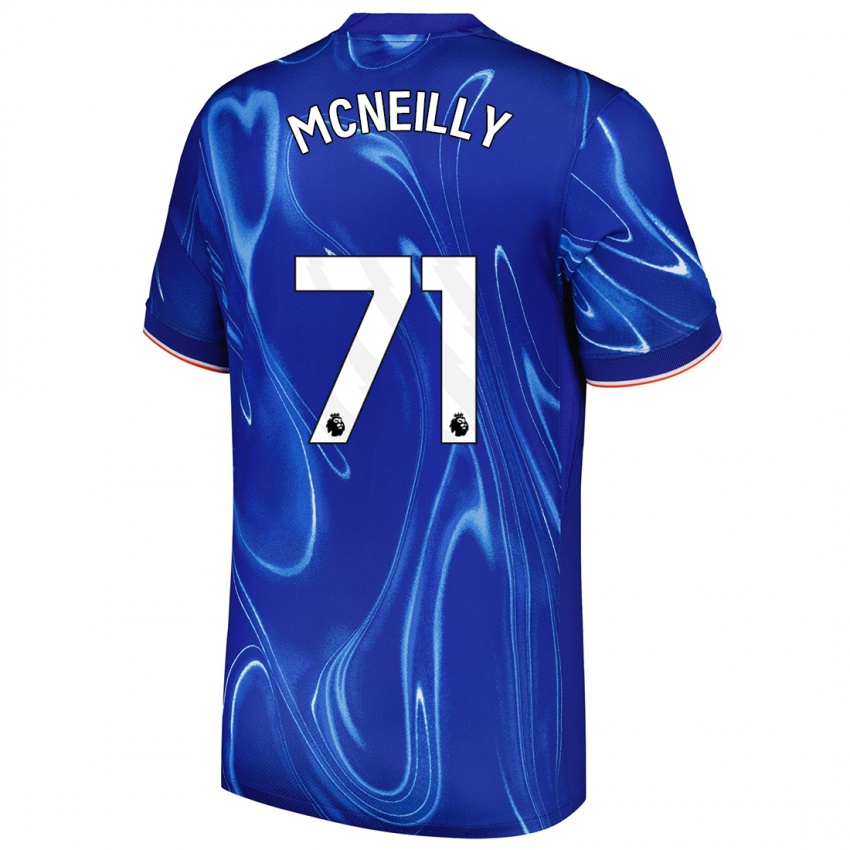 Enfant Maillot Donnell Mcneilly #71 Bleu Blanc Tenues Domicile 2024/25 T-Shirt Belgique