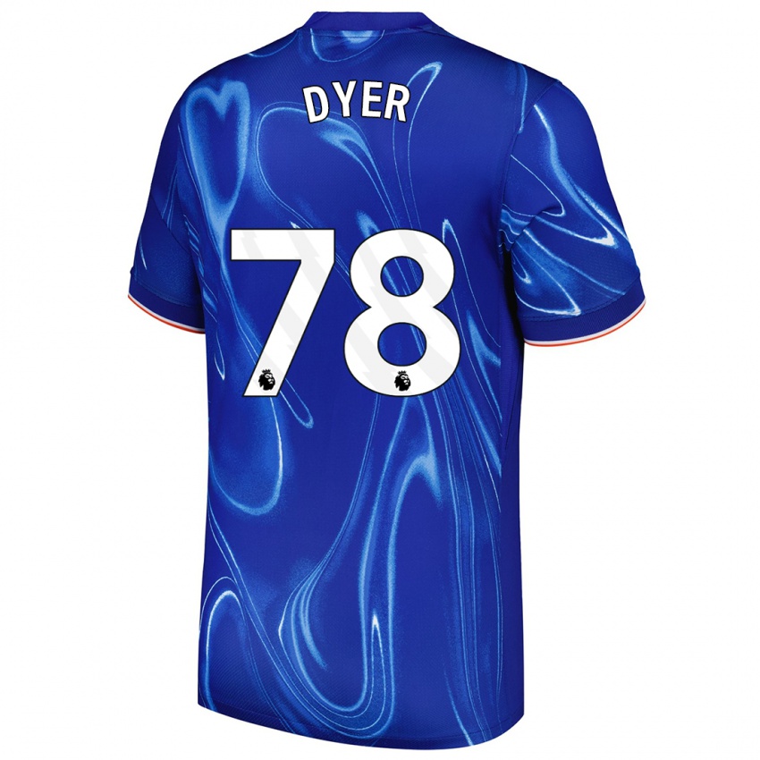 Enfant Maillot Kiano Dyer #78 Bleu Blanc Tenues Domicile 2024/25 T-Shirt Belgique