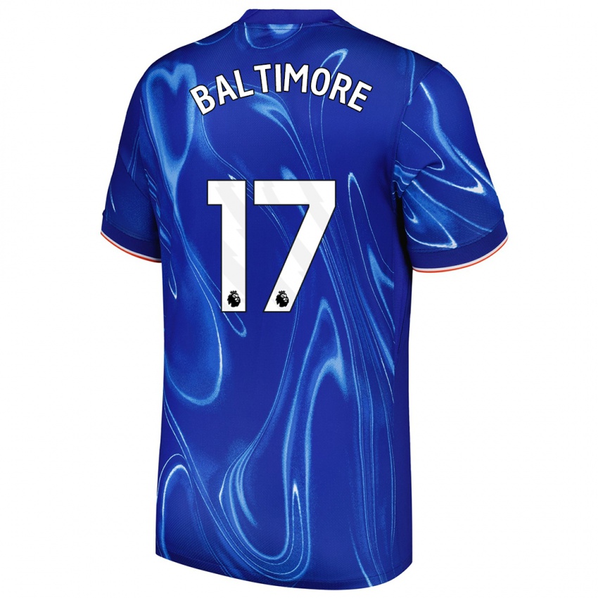 Enfant Maillot Sandy Baltimore #17 Bleu Blanc Tenues Domicile 2024/25 T-Shirt Belgique