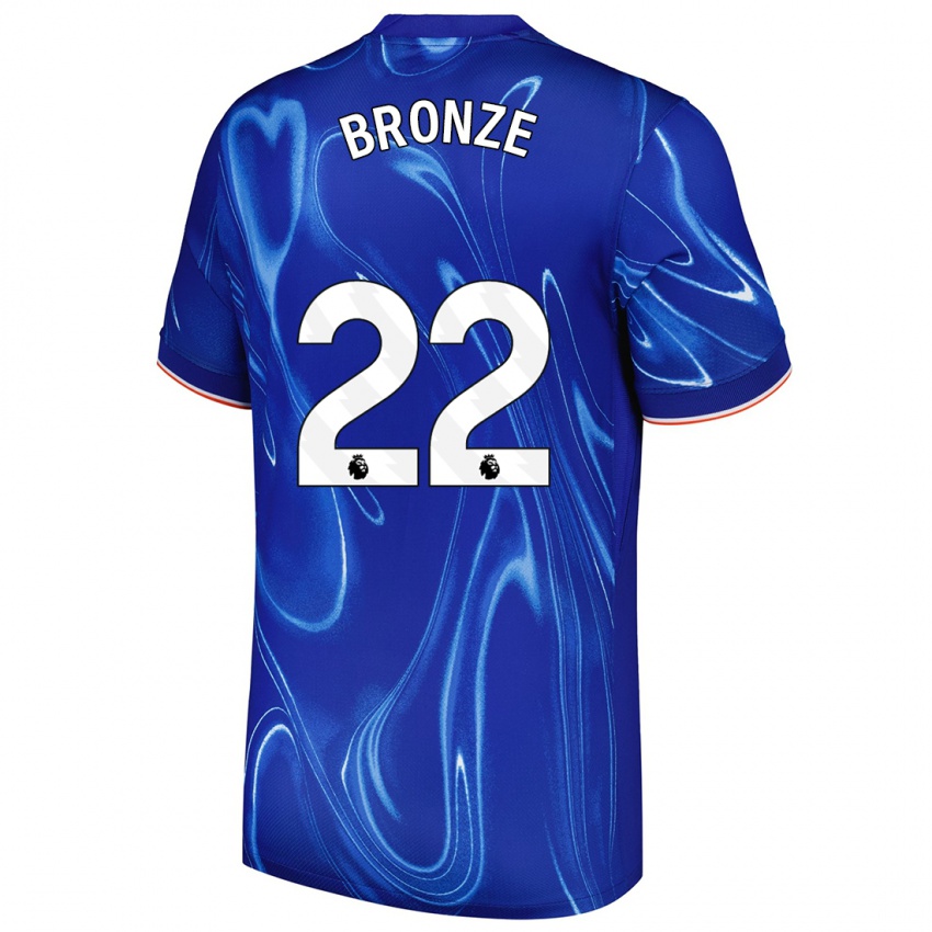 Enfant Maillot Lucy Bronze #22 Bleu Blanc Tenues Domicile 2024/25 T-Shirt Belgique