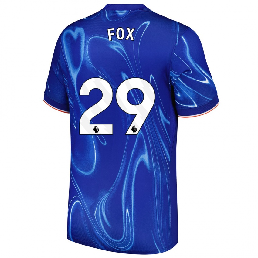 Kinder Jorja Fox #29 Blau Weiß Heimtrikot Trikot 2024/25 T-Shirt Belgien