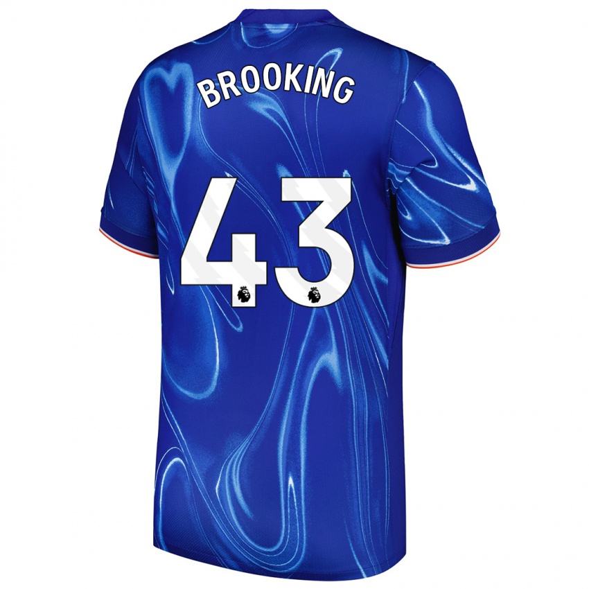 Enfant Maillot Josh Brooking #43 Bleu Blanc Tenues Domicile 2024/25 T-Shirt Belgique