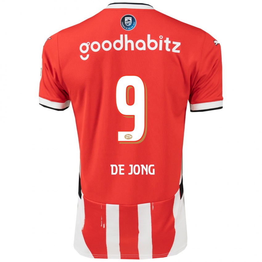 Kinder Luuk De Jong #9 Rot Weiß Heimtrikot Trikot 2024/25 T-Shirt Belgien