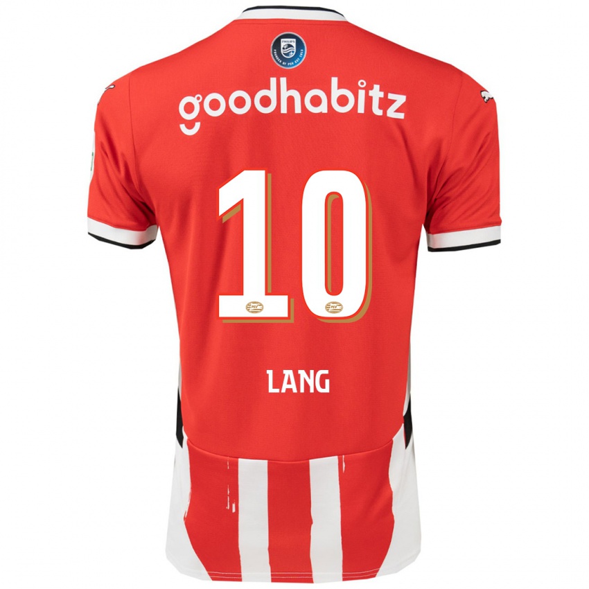 Enfant Maillot Noa Lang #10 Rouge Blanc Tenues Domicile 2024/25 T-Shirt Belgique