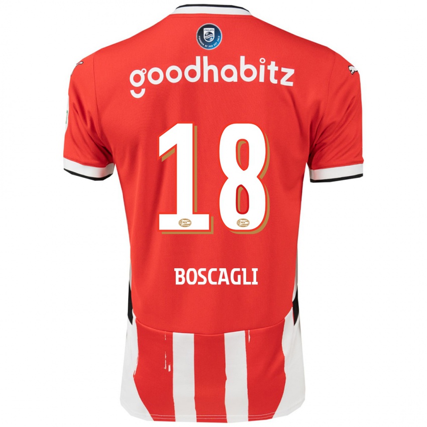 Kinder Olivier Boscagli #18 Rot Weiß Heimtrikot Trikot 2024/25 T-Shirt Belgien