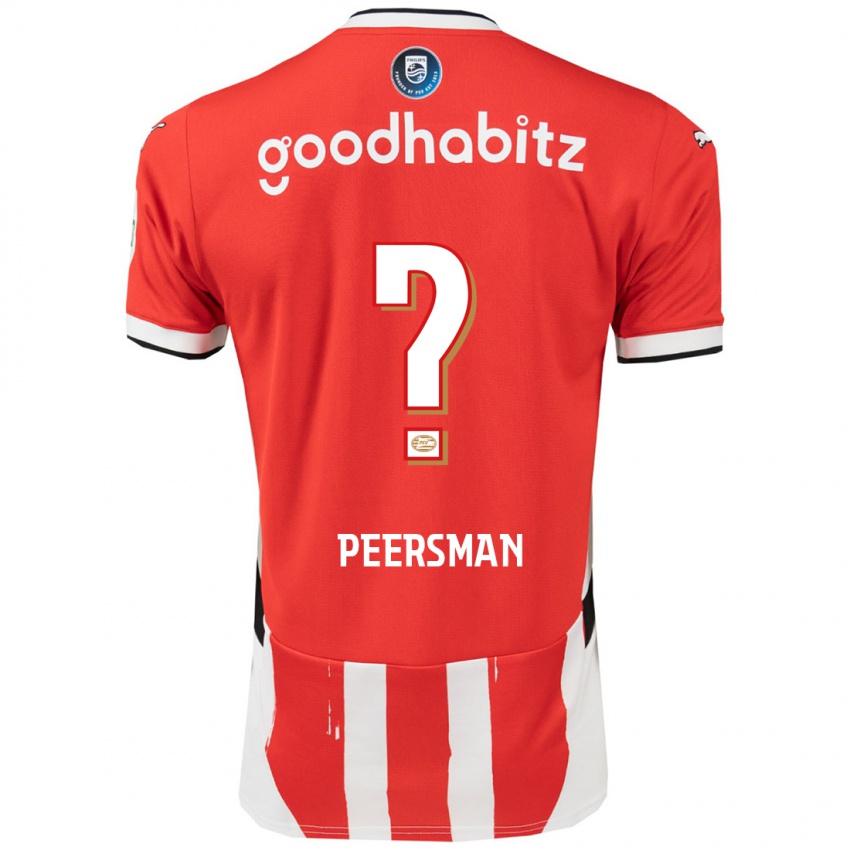 Kinder Kjell Peersman #0 Rot Weiß Heimtrikot Trikot 2024/25 T-Shirt Belgien