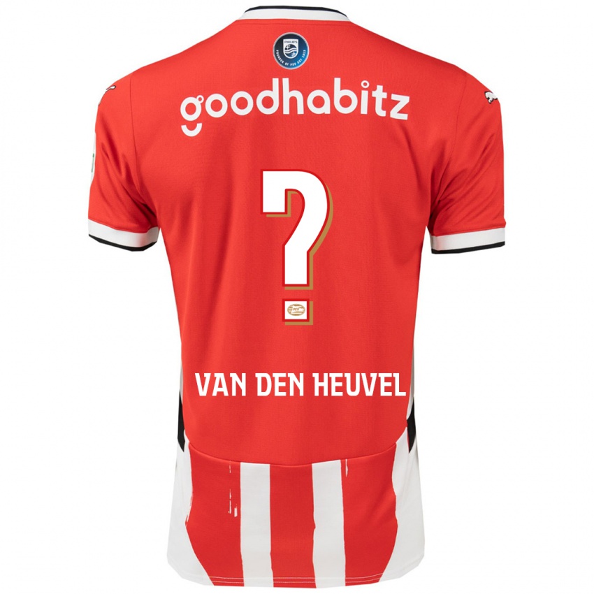 Kinder Tim Van Den Heuvel #0 Rot Weiß Heimtrikot Trikot 2024/25 T-Shirt Belgien