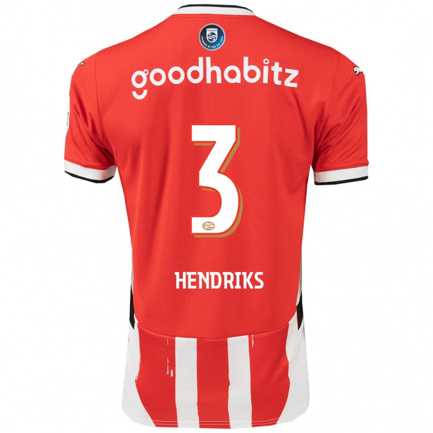 Kinder Gwyneth Hendriks #3 Rot Weiß Heimtrikot Trikot 2024/25 T-Shirt Belgien