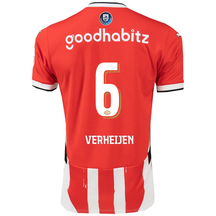 Kinder Janneke Verheijen #6 Rot Weiß Heimtrikot Trikot 2024/25 T-Shirt Belgien