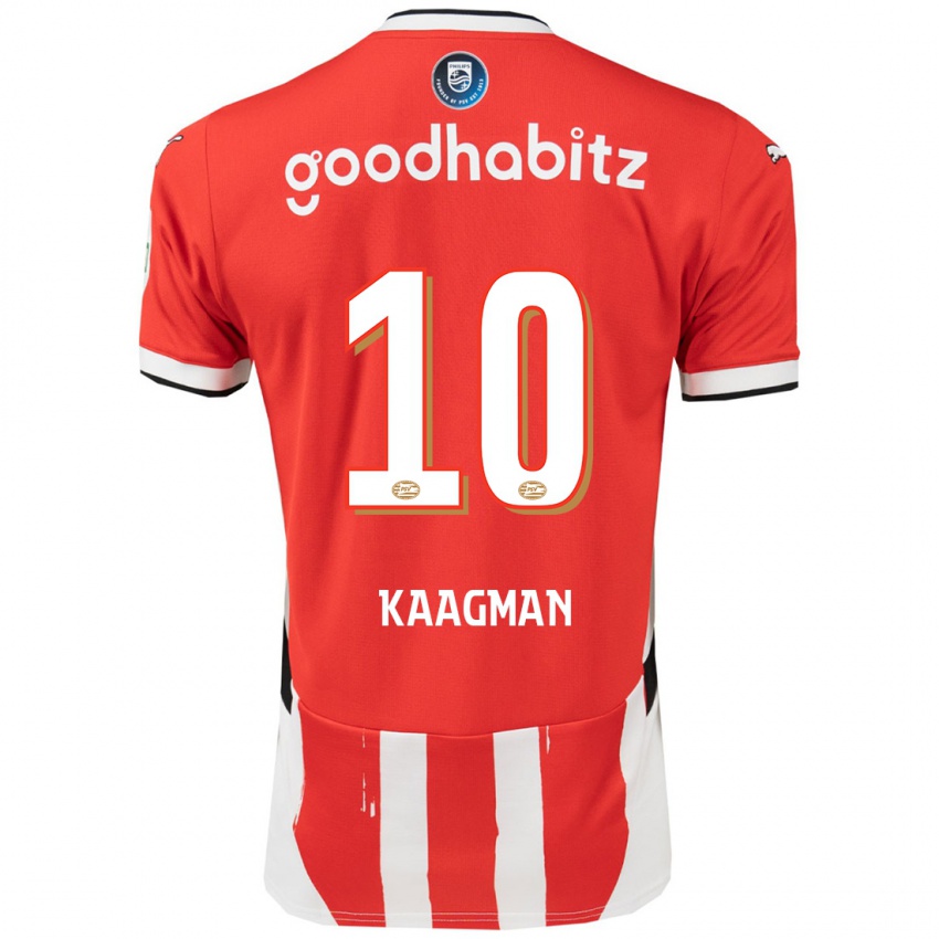 Kinder Inessa Kaagman #10 Rot Weiß Heimtrikot Trikot 2024/25 T-Shirt Belgien