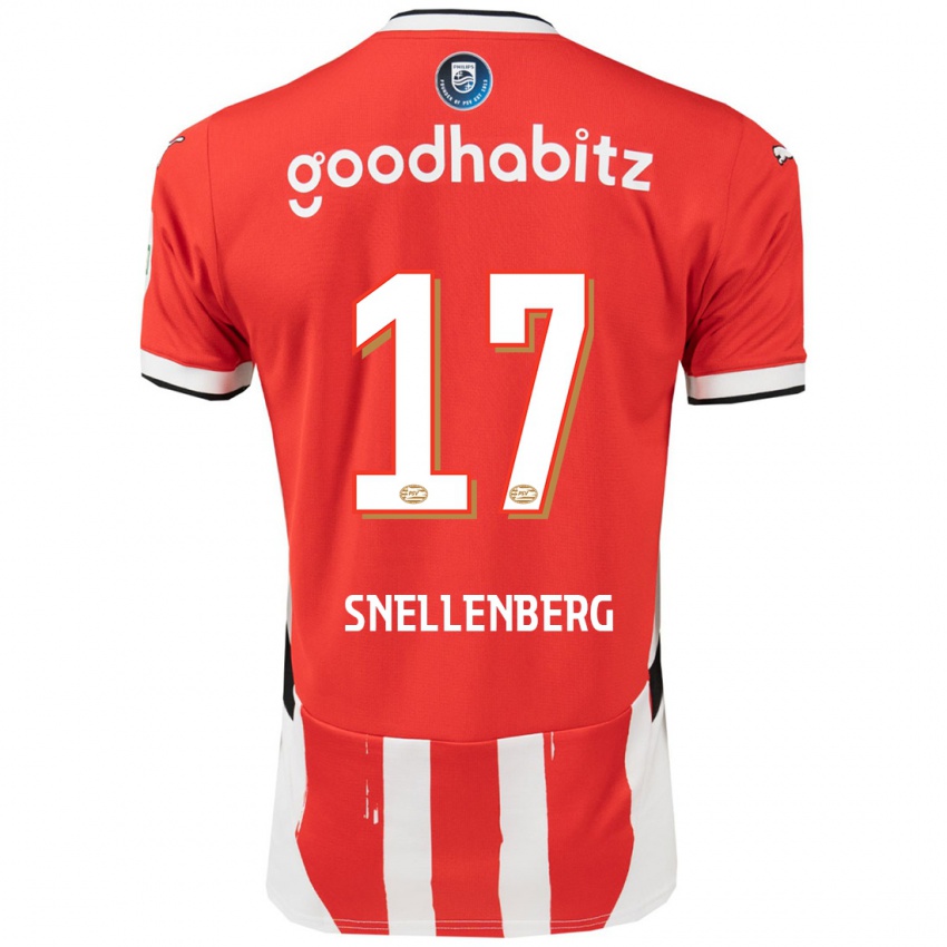 Enfant Maillot Maxime Snellenberg #17 Rouge Blanc Tenues Domicile 2024/25 T-Shirt Belgique