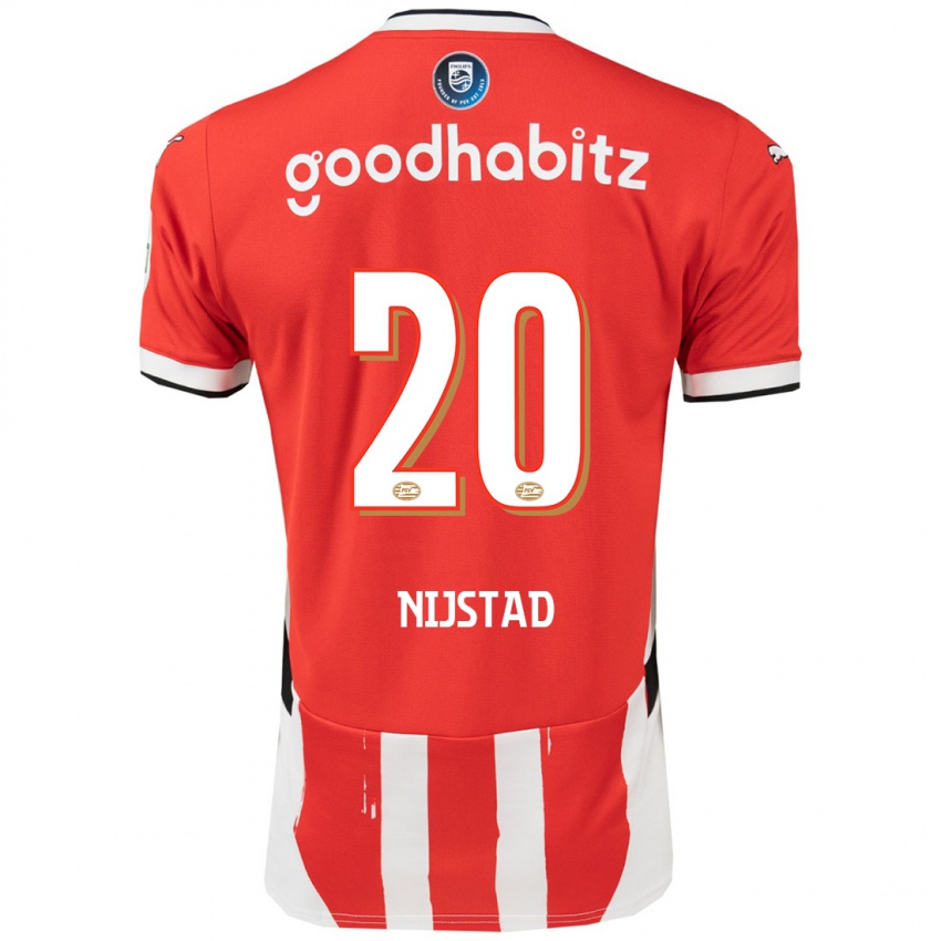 Kinder Nina Nijstad #20 Rot Weiß Heimtrikot Trikot 2024/25 T-Shirt Belgien