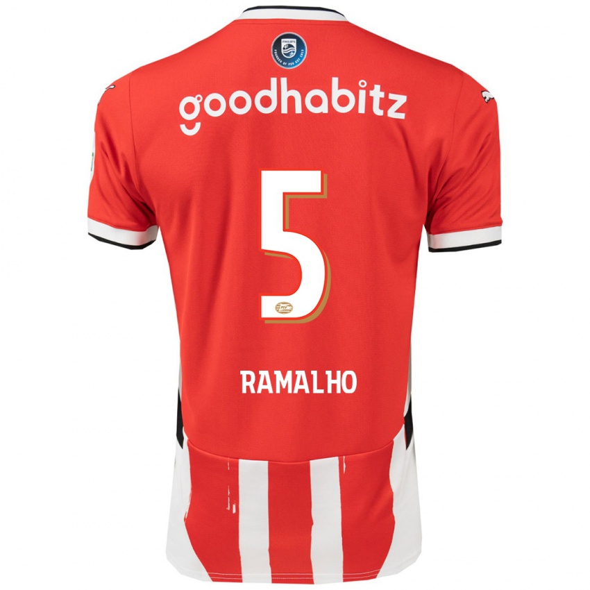 Kinder Andre Ramalho #5 Rot Weiß Heimtrikot Trikot 2024/25 T-Shirt Belgien