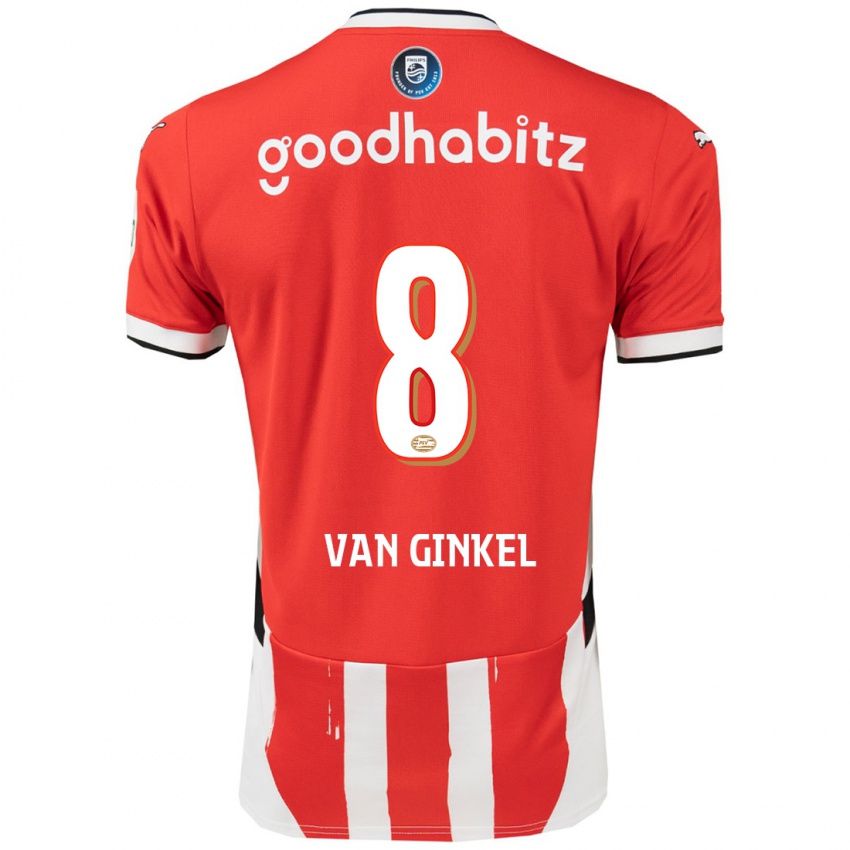 Kinder Marco Van Ginkel #8 Rot Weiß Heimtrikot Trikot 2024/25 T-Shirt Belgien