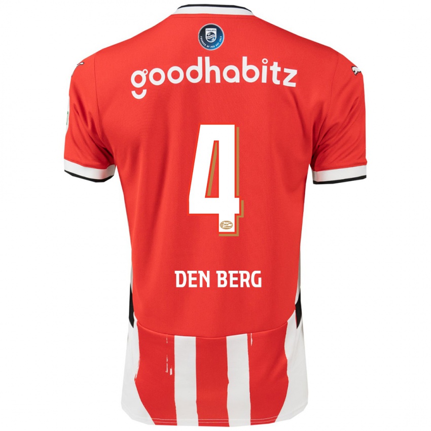 Kinder Mandy Van Den Berg #4 Rot Weiß Heimtrikot Trikot 2024/25 T-Shirt Belgien