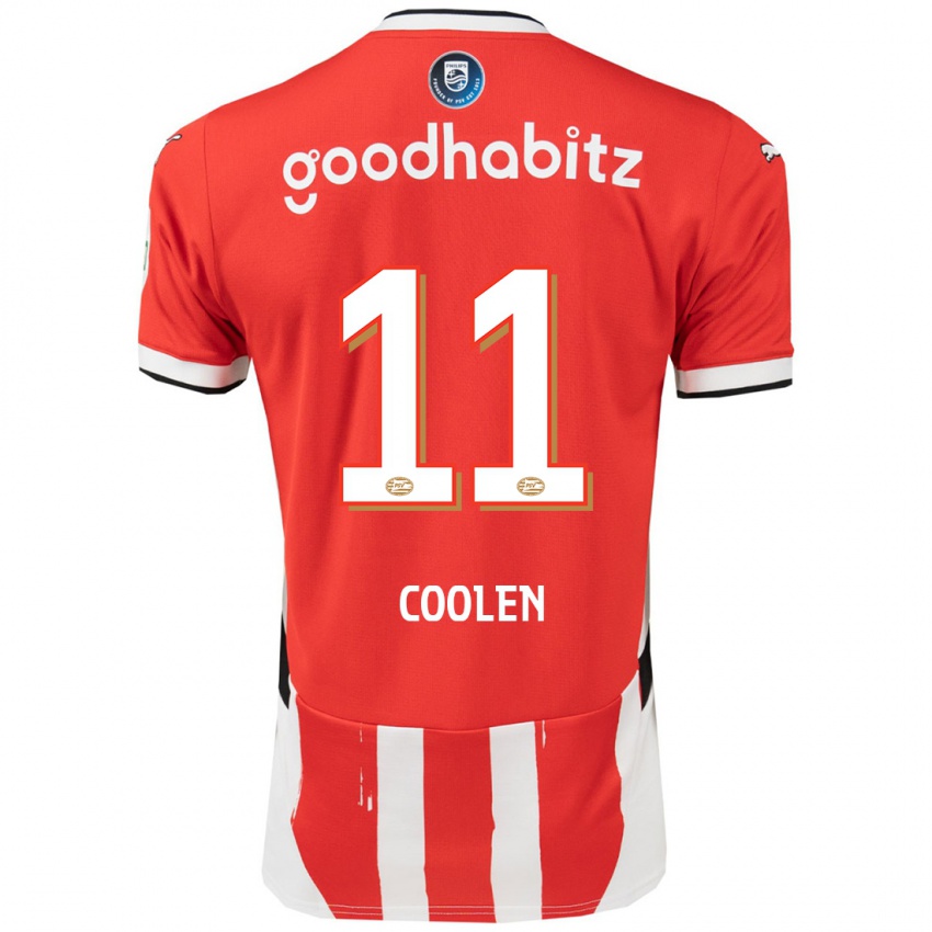 Enfant Maillot Nadia Coolen #11 Rouge Blanc Tenues Domicile 2024/25 T-Shirt Belgique