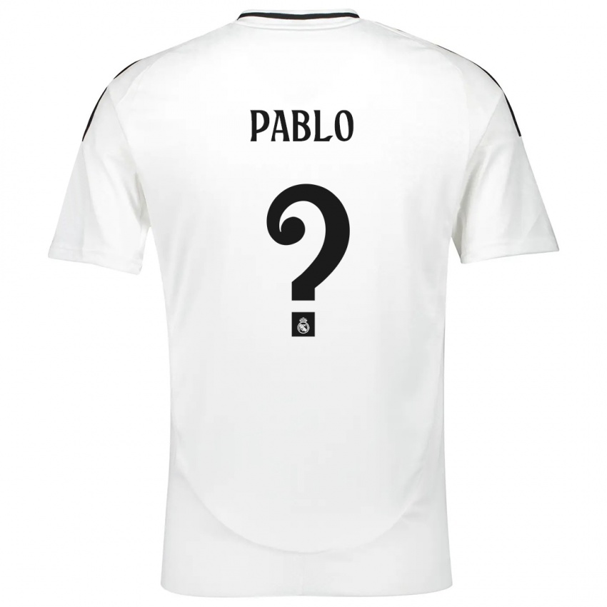 Kinderen Pablo Ramón #0 Wit Thuisshirt Thuistenue 2024/25 T-Shirt België