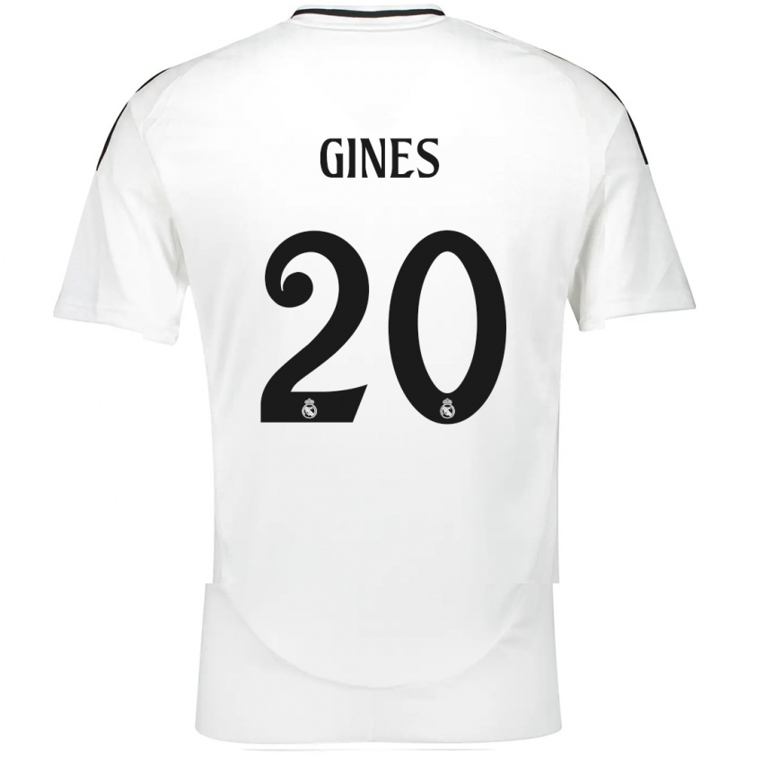 Kinderen Alvaro Gines #20 Wit Thuisshirt Thuistenue 2024/25 T-Shirt België