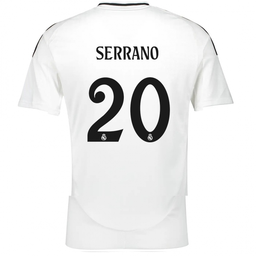 Kinder Manu Serrano #20 Weiß Heimtrikot Trikot 2024/25 T-Shirt Belgien