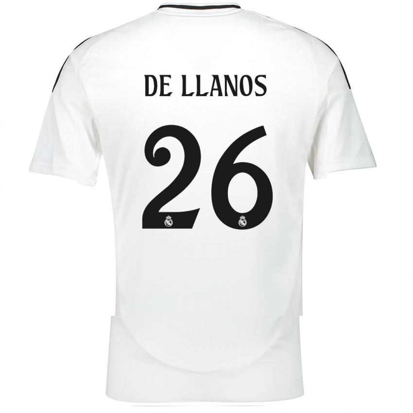 Kinderen Hugo De Llanos #26 Wit Thuisshirt Thuistenue 2024/25 T-Shirt België