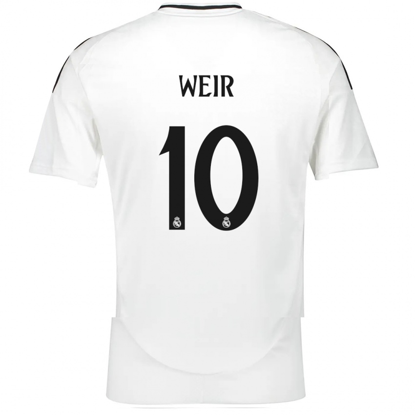 Kinder Caroline Weir #10 Weiß Heimtrikot Trikot 2024/25 T-Shirt Belgien