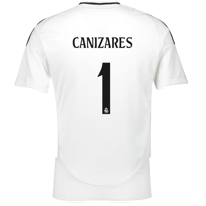 Kinder Lucas Canizares #1 Weiß Heimtrikot Trikot 2024/25 T-Shirt Belgien