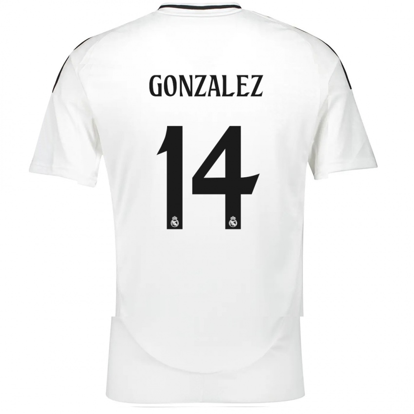 Enfant Maillot David Gonzalez #14 Blanc Tenues Domicile 2024/25 T-Shirt Belgique