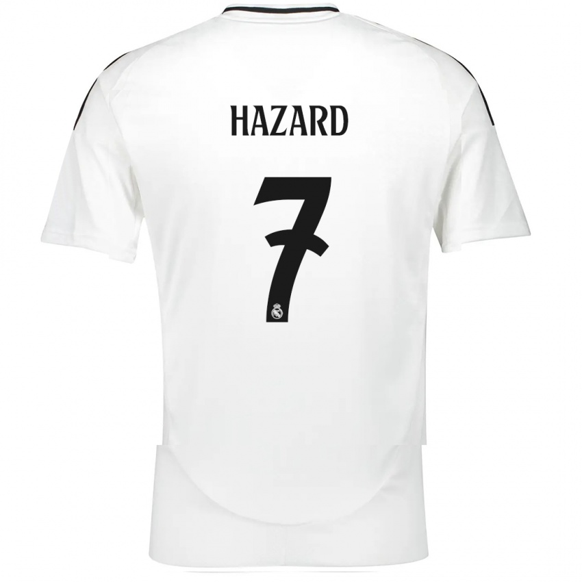 Enfant Maillot Eden Hazard #7 Blanc Tenues Domicile 2024/25 T-Shirt Belgique