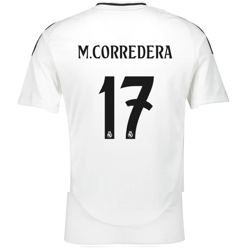 Kinder Marta Corredera #17 Weiß Heimtrikot Trikot 2024/25 T-Shirt Belgien