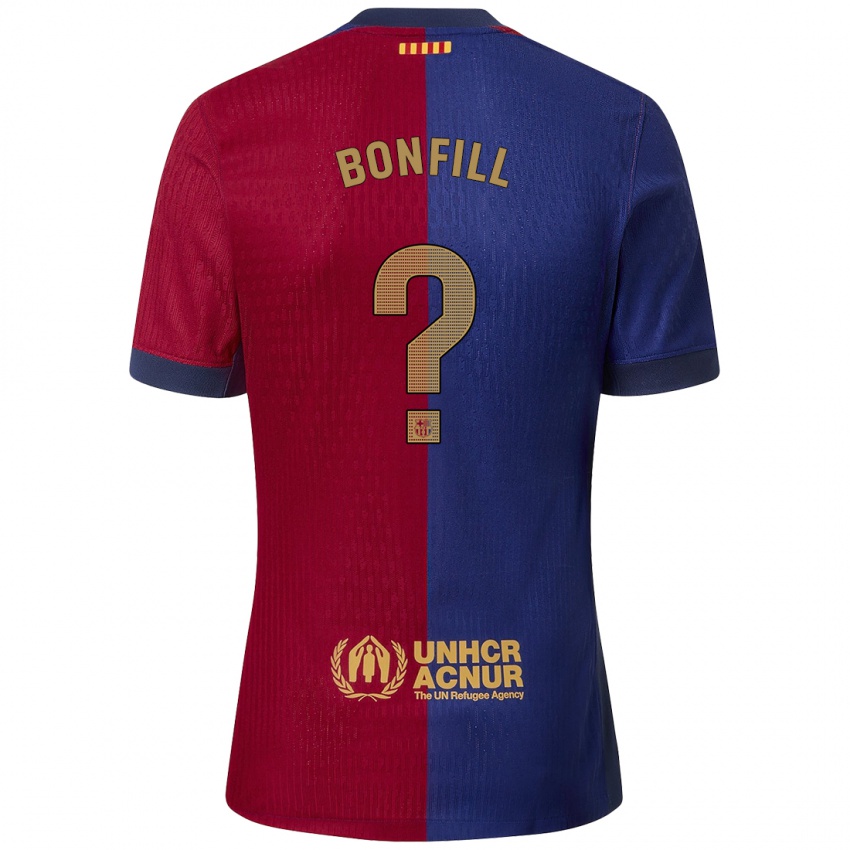 Enfant Maillot Max Bonfill #0 Bleu Rouge Tenues Domicile 2024/25 T-Shirt Belgique