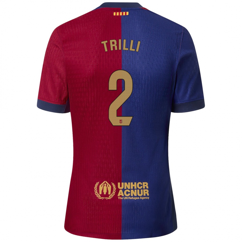 Enfant Maillot Trilli #2 Bleu Rouge Tenues Domicile 2024/25 T-Shirt Belgique