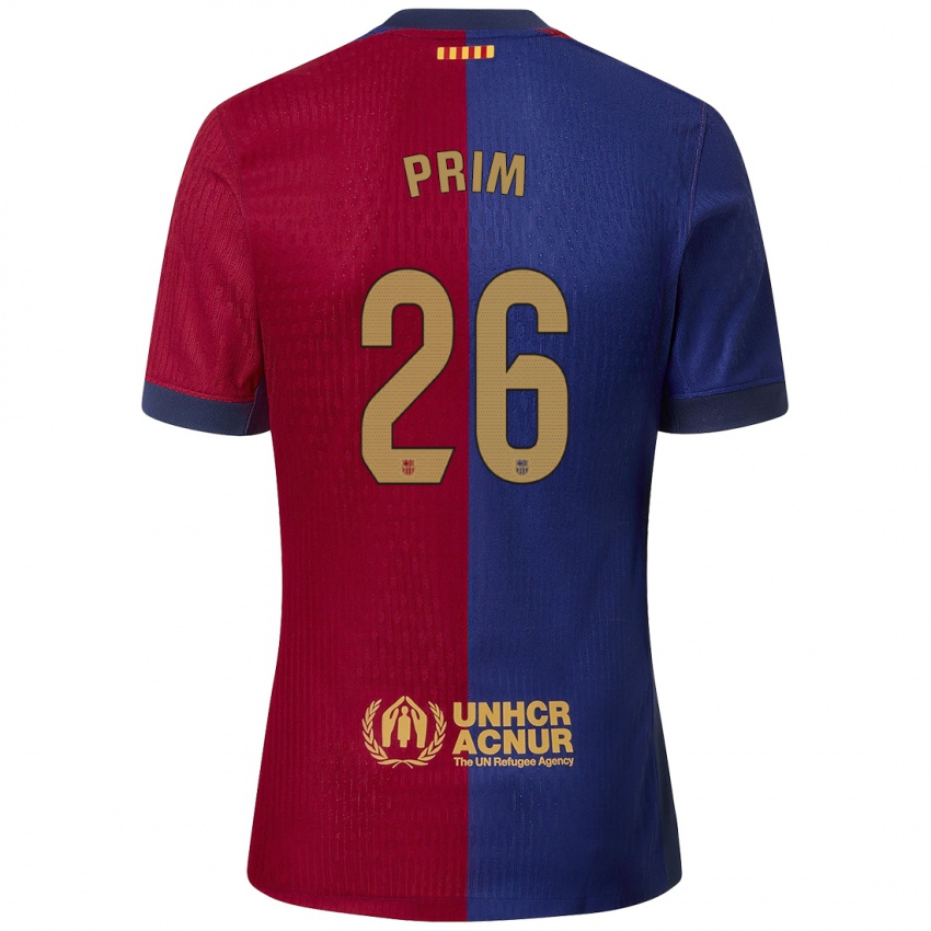 Kinderen Pau Prim #26 Blauw Rood Thuisshirt Thuistenue 2024/25 T-Shirt België