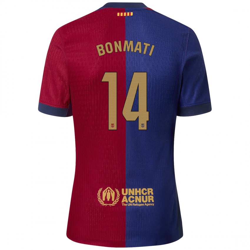 Enfant Maillot Aitana Bonmatí #14 Bleu Rouge Tenues Domicile 2024/25 T-Shirt Belgique