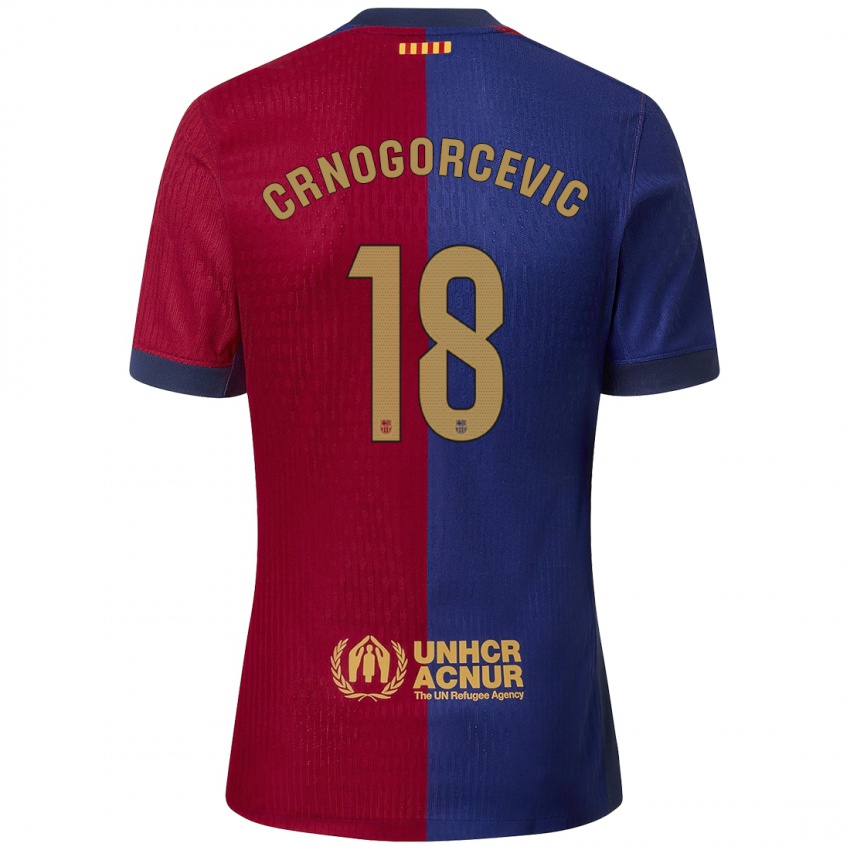 Enfant Maillot Ana-Maria Crnogorcevic #18 Bleu Rouge Tenues Domicile 2024/25 T-Shirt Belgique