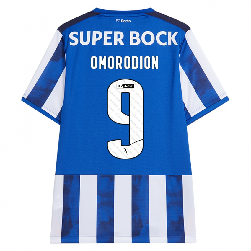 Kinderen Samu Omorodion #9 Blauw Wit Thuisshirt Thuistenue 2024/25 T-Shirt België