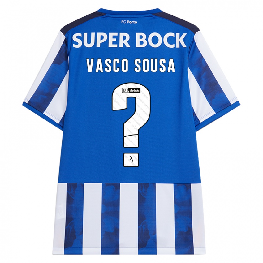 Kinderen Vasco Sousa #0 Blauw Wit Thuisshirt Thuistenue 2024/25 T-Shirt België