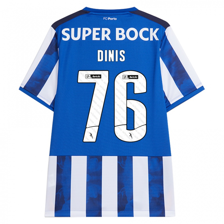 Kinderen Dinis #76 Blauw Wit Thuisshirt Thuistenue 2024/25 T-Shirt België