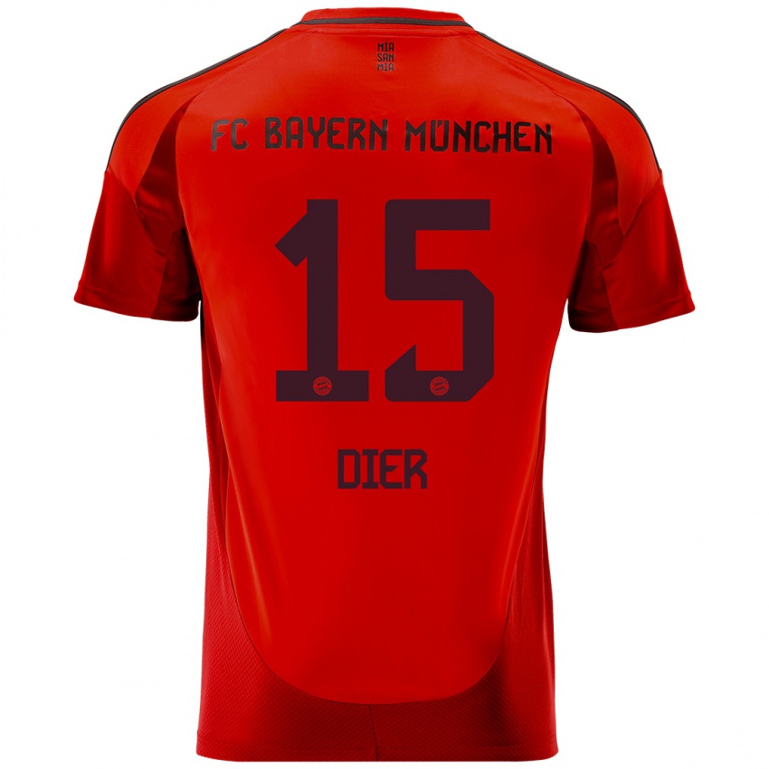 Enfant Maillot Eric Dier #15 Rouge Tenues Domicile 2024/25 T-Shirt Belgique