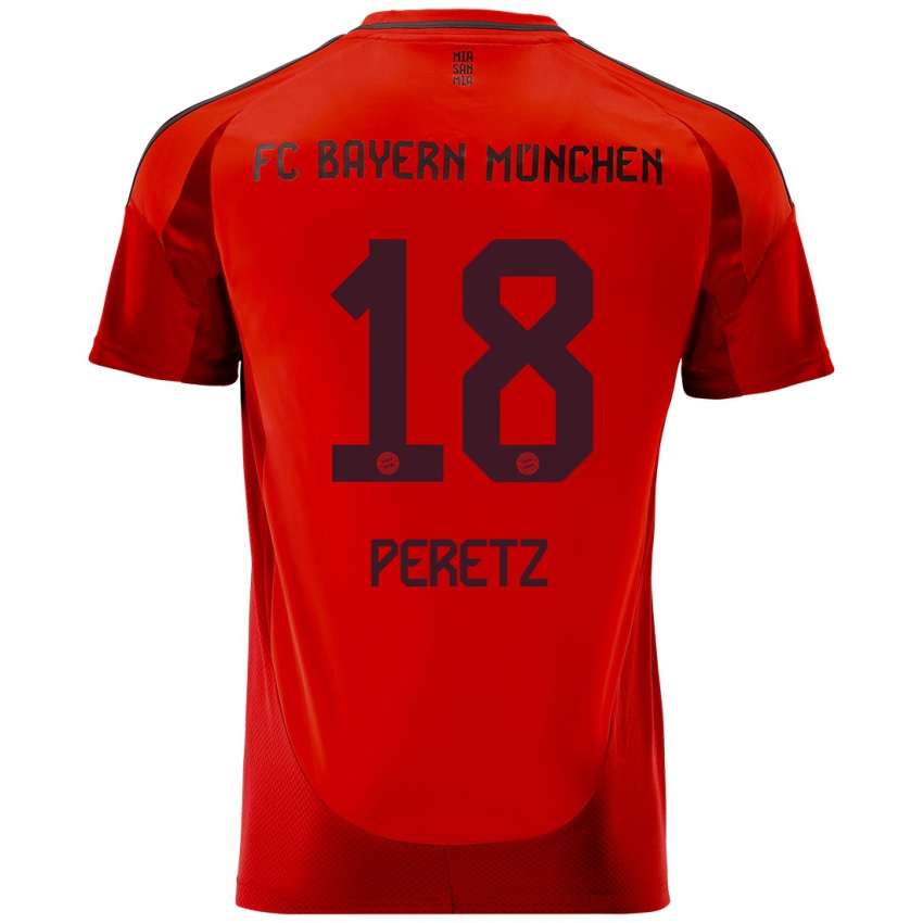 Kinderen Daniel Peretz #18 Rood Thuisshirt Thuistenue 2024/25 T-Shirt België