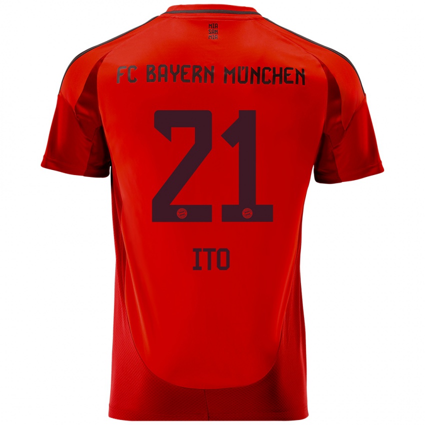 Kinderen Hiroki Ito #21 Rood Thuisshirt Thuistenue 2024/25 T-Shirt België