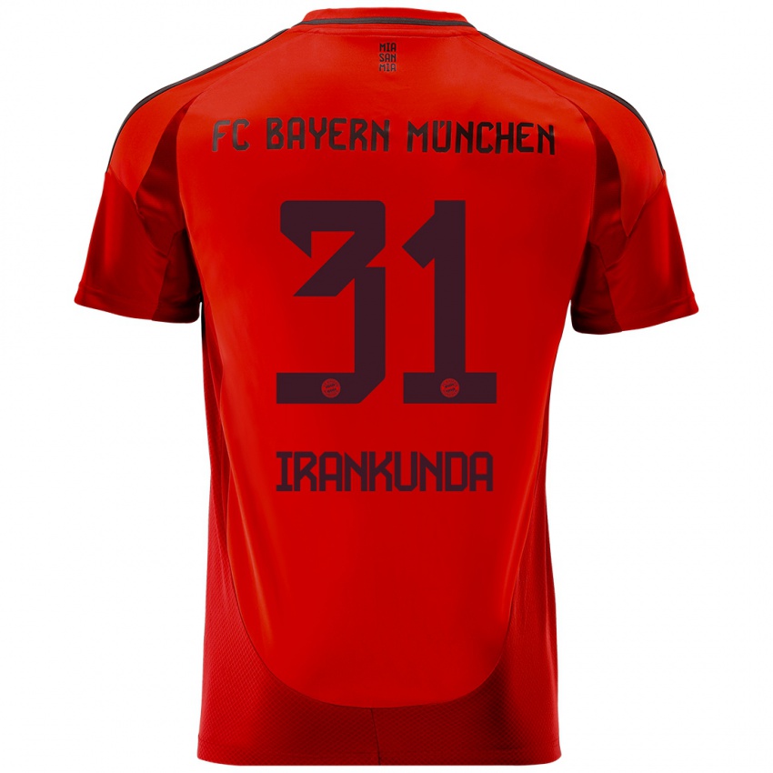 Kinderen Nestory Irankunda #31 Rood Thuisshirt Thuistenue 2024/25 T-Shirt België