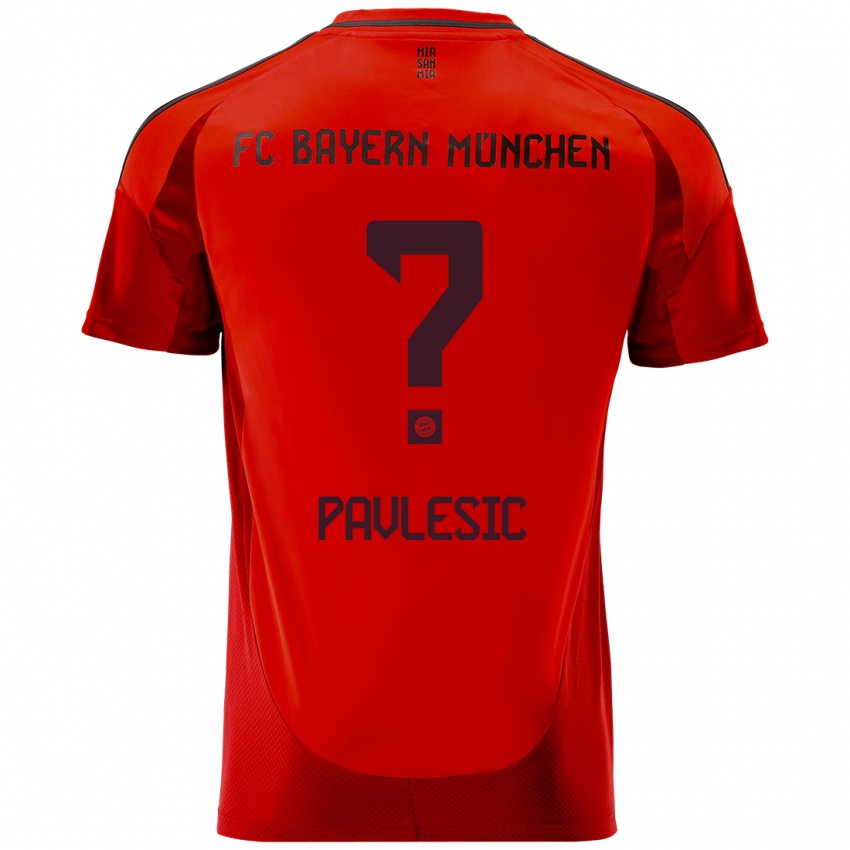 Kinderen Anthony Pavlesic #0 Rood Thuisshirt Thuistenue 2024/25 T-Shirt België