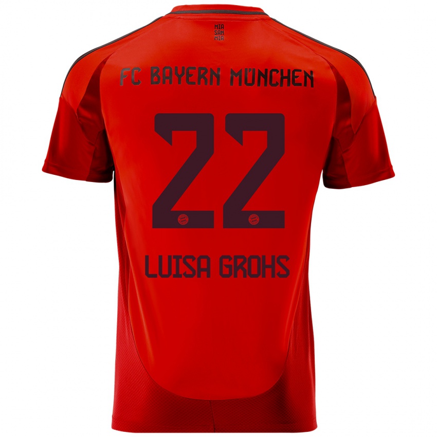 Kinderen Maria Luisa Grohs #22 Rood Thuisshirt Thuistenue 2024/25 T-Shirt België