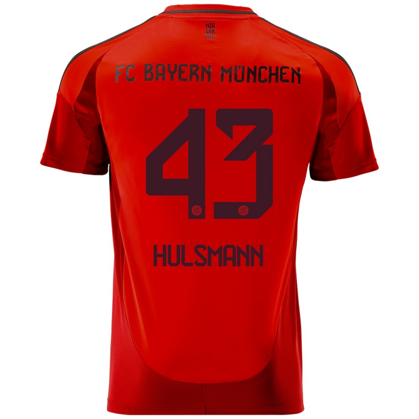 Kinderen Tom Hulsmann #43 Rood Thuisshirt Thuistenue 2024/25 T-Shirt België