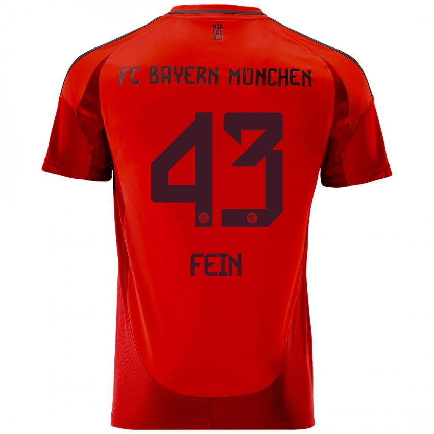 Kinderen Adrian Fein #43 Rood Thuisshirt Thuistenue 2024/25 T-Shirt België